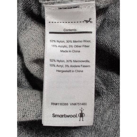 Smartwool Akamina Crew Neck Sweater Women’s M Gray Pocket Stripe Merino Wool - Picture 13 of 15